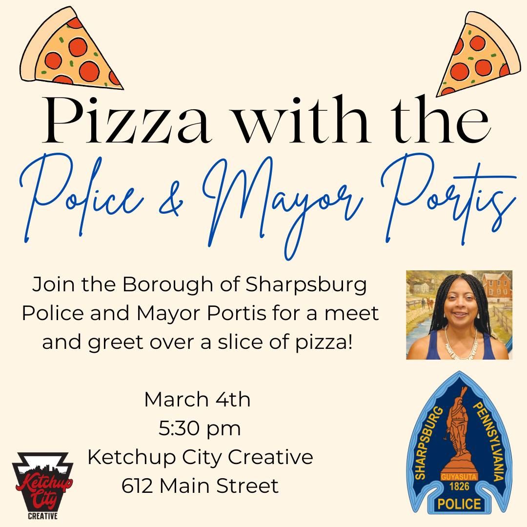 Pizza with the Police & Mayor Portis!