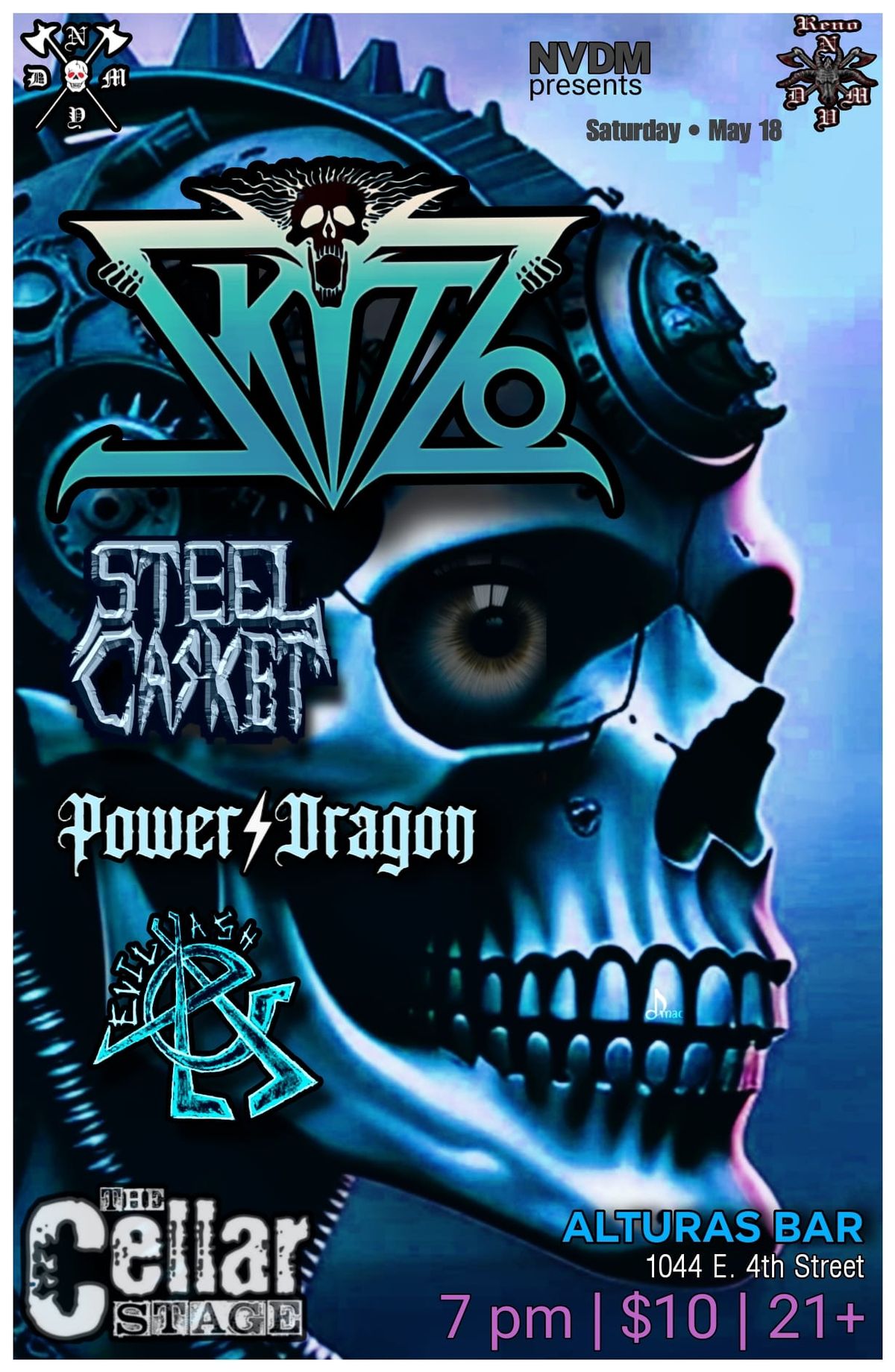 NVDM presents SKITZO with Steel Casket, Power Dragon and Evil Ash