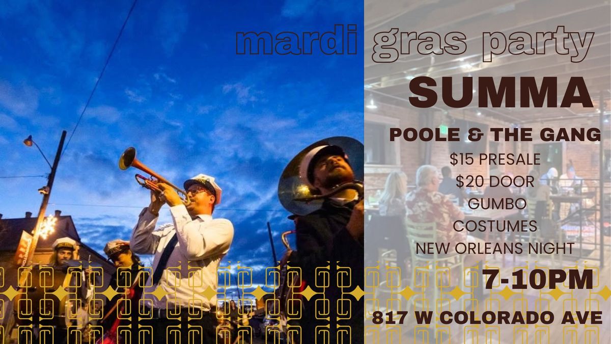 Poole & the Gang- Mardi Gras PARTY 