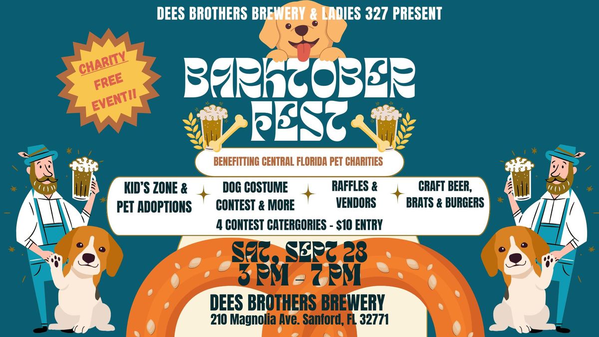 Barktoberfest Barks 'N Brews with Canine Couture Costume Contest