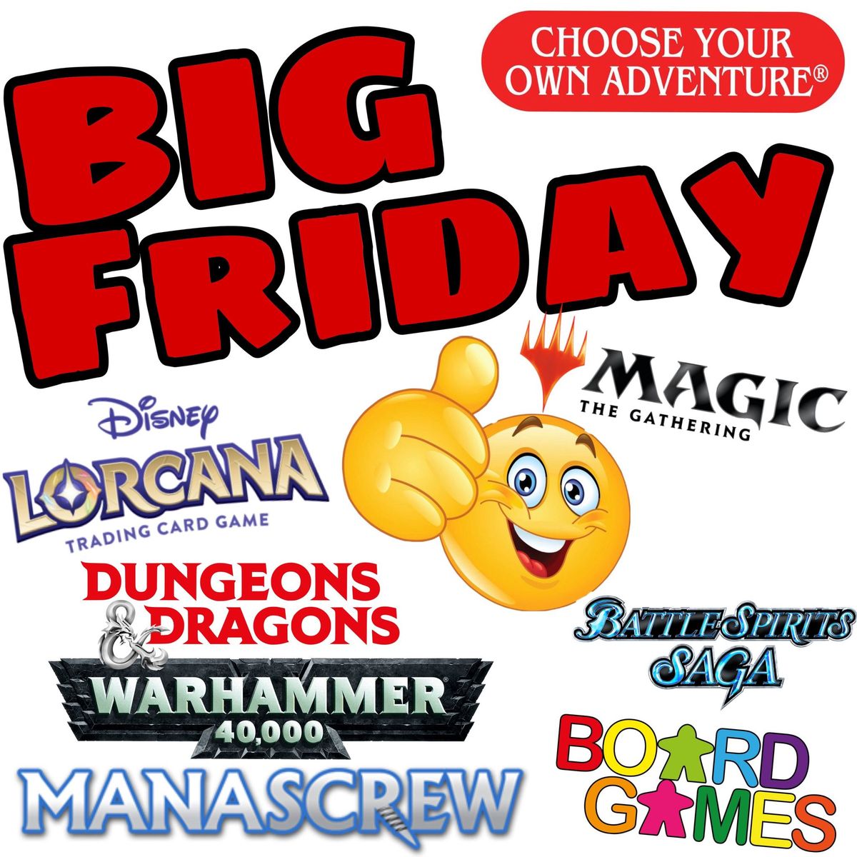 MANASCREW - BIG Friday - Lorcana, MTG, BSS, Casual Play, D&D, TableTop