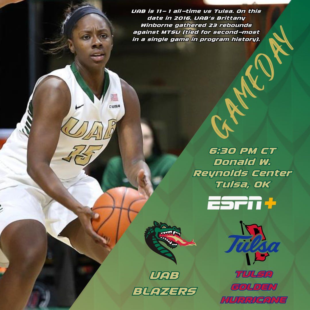 Tulsa Golden Hurricane at UAB Blazers Womens Basketball