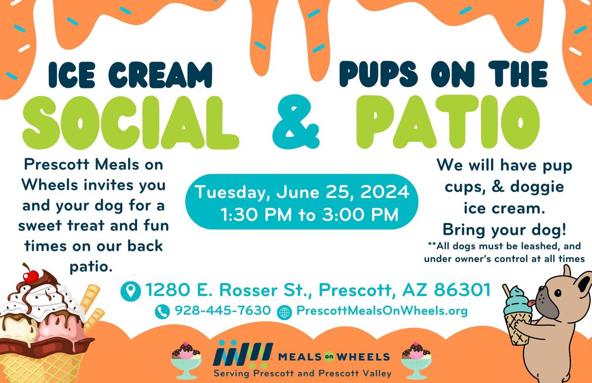 Ice Cream Social and Pups on the Patio