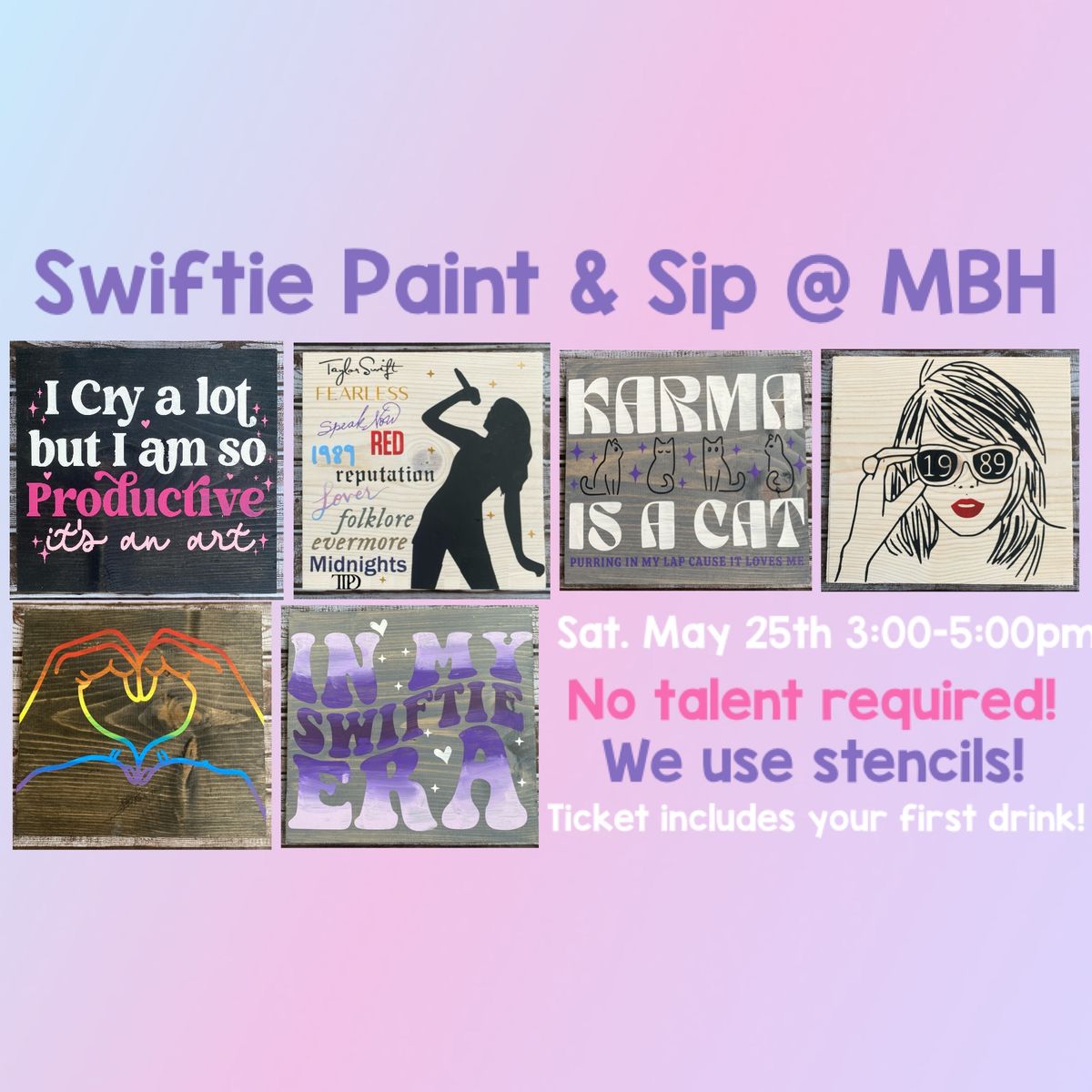 Swiftie Paint & Sip @ McArthur's Brew House