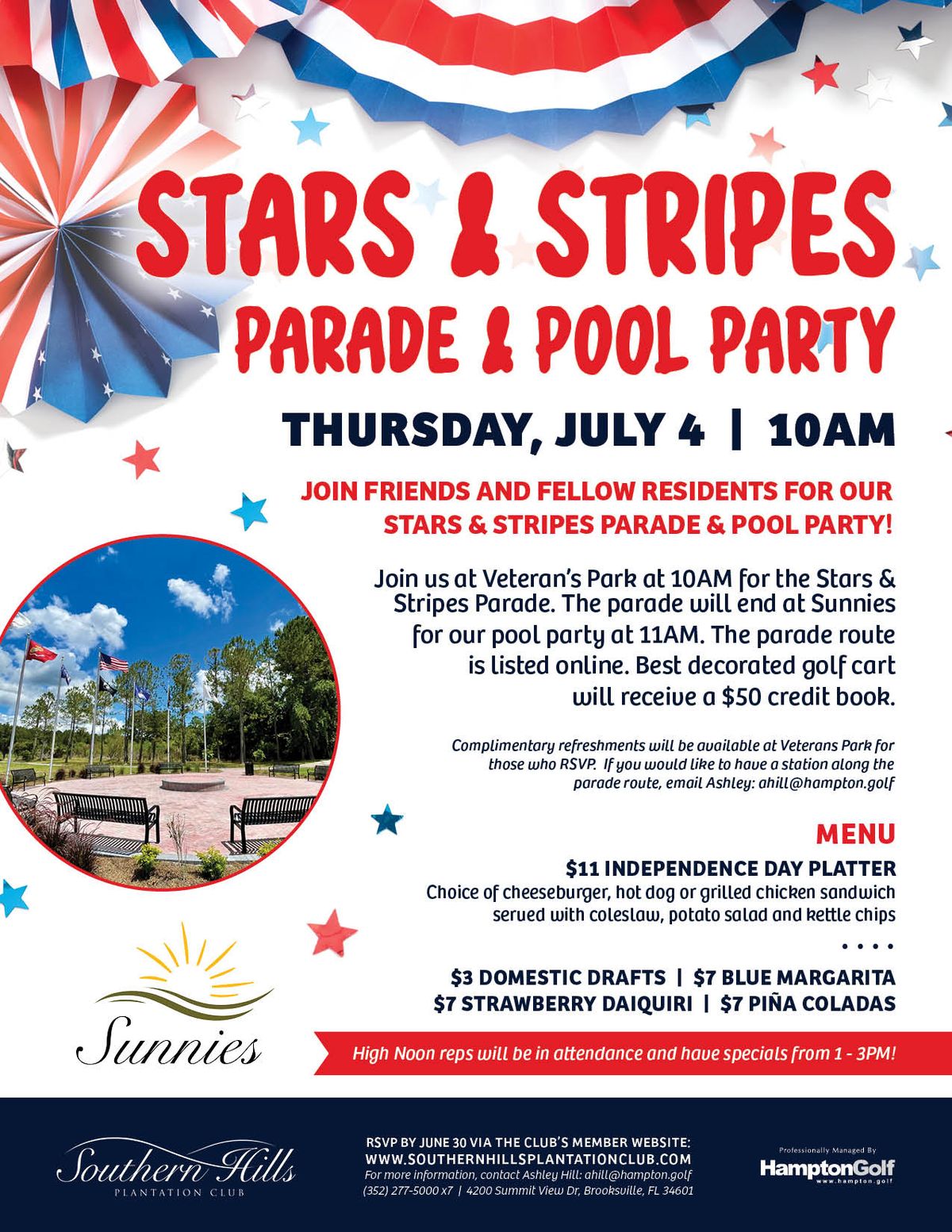 Stars & Stripes Parade & Pool Party (Member Event)