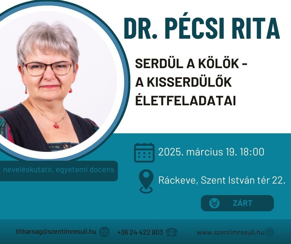 Dr. P\u00e9csi Rita - nevel\u00e9skutat\u00f3, egyetemi docens el\u0151ad\u00e1sa