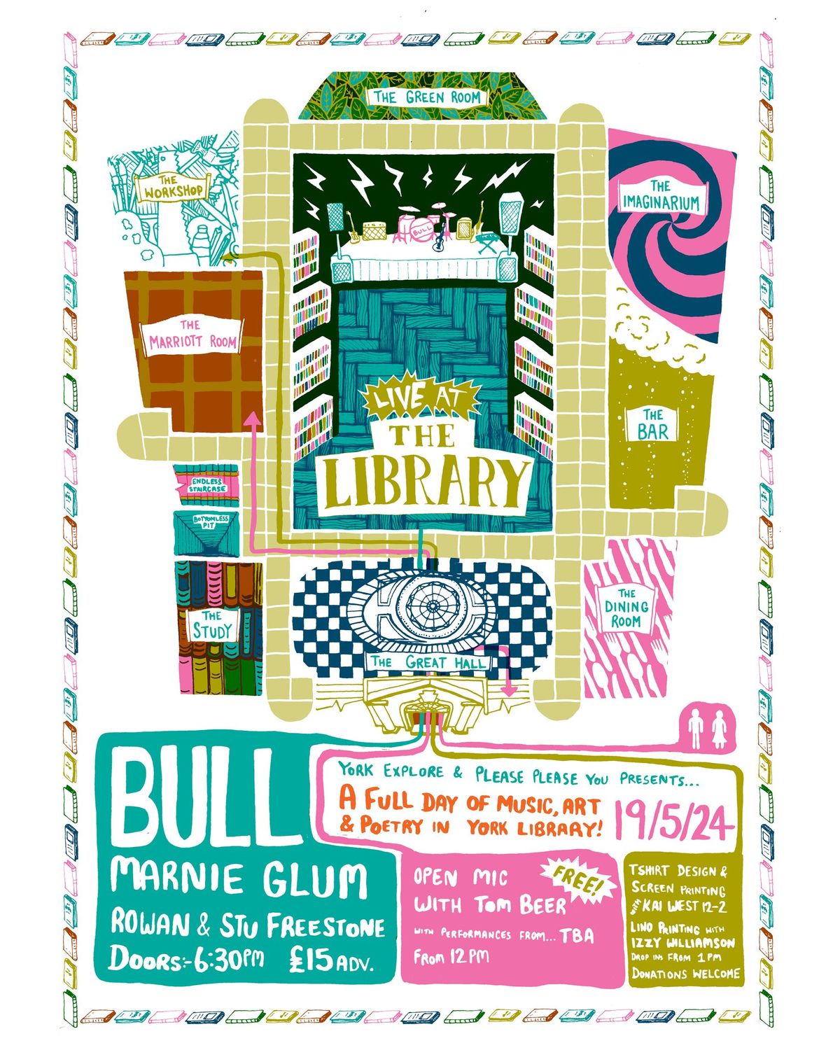 Live At The Library - Bull, Marnie Glum & Rowan