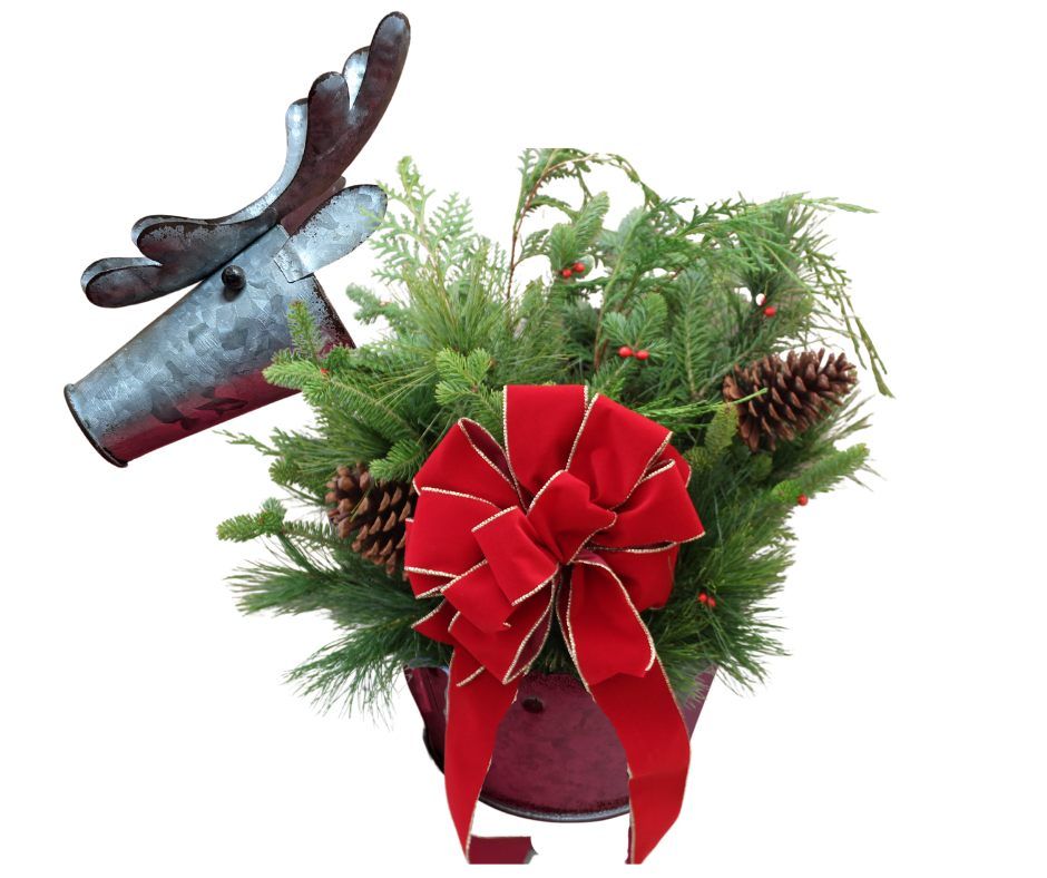 Fresh Greens Deer Centerpiece Small 