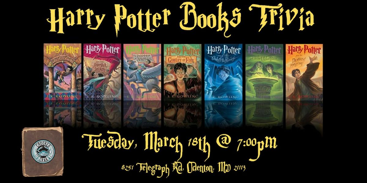 Harry Potter Books Trivia at Crooked Crab Brewing Company