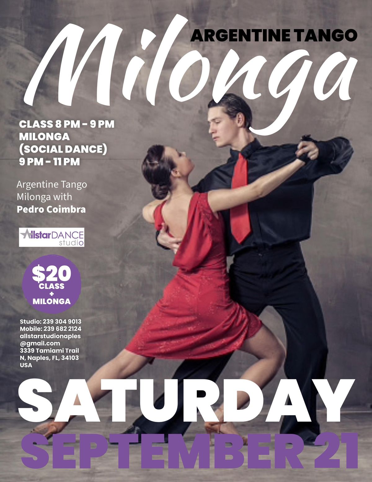 Argentine Tango Milonga Social Dance Party