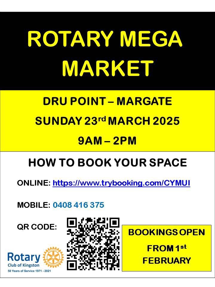 Our Rotary Club\u2019s next MEGA MARKET