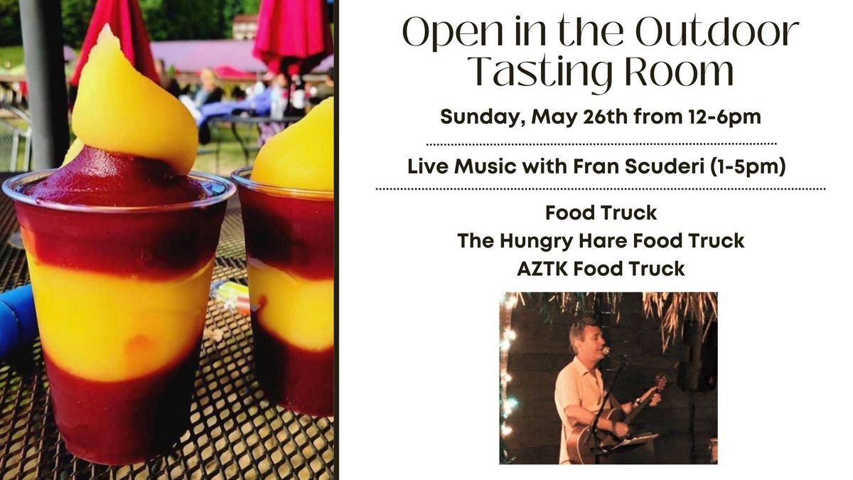 Sunday at the Vineyard and Live Music with Fran Scuderi!