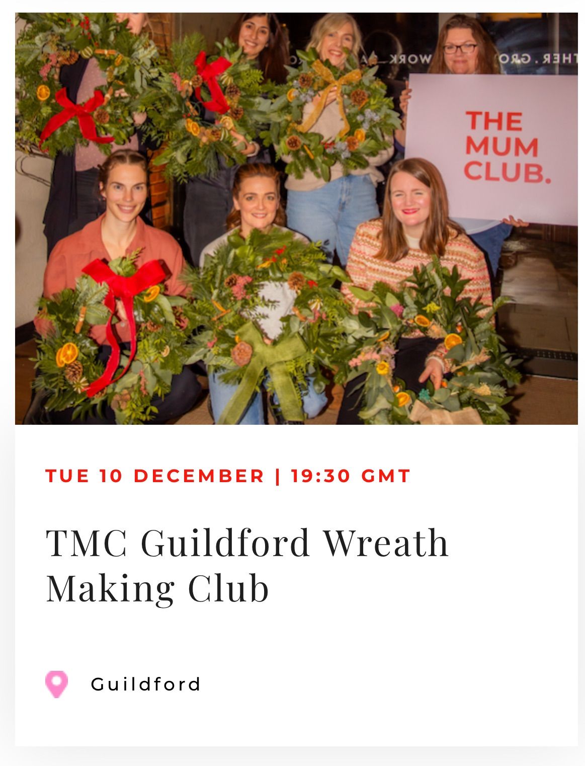 The Mum Club Guildford Wreath Making