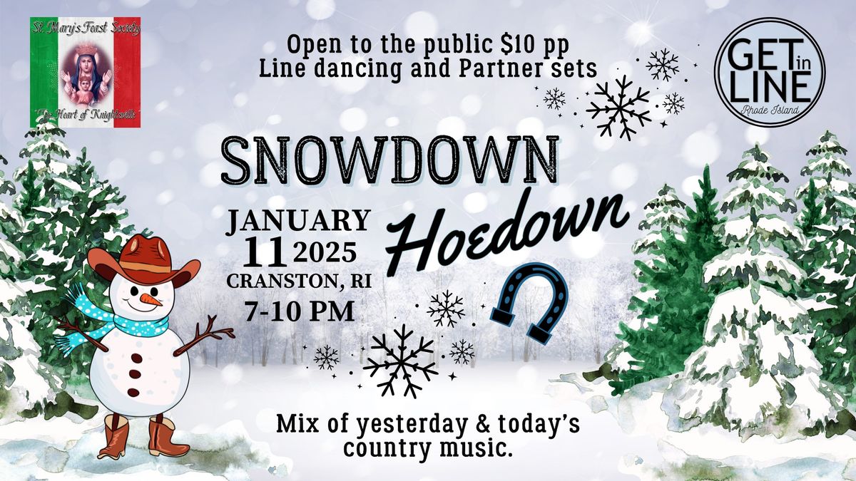 Snowdown Hoedown Line Dance & Partner Dance Party