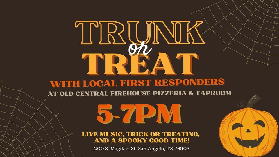 Trunk or Treat at the firehouse with Local First Responders, Old