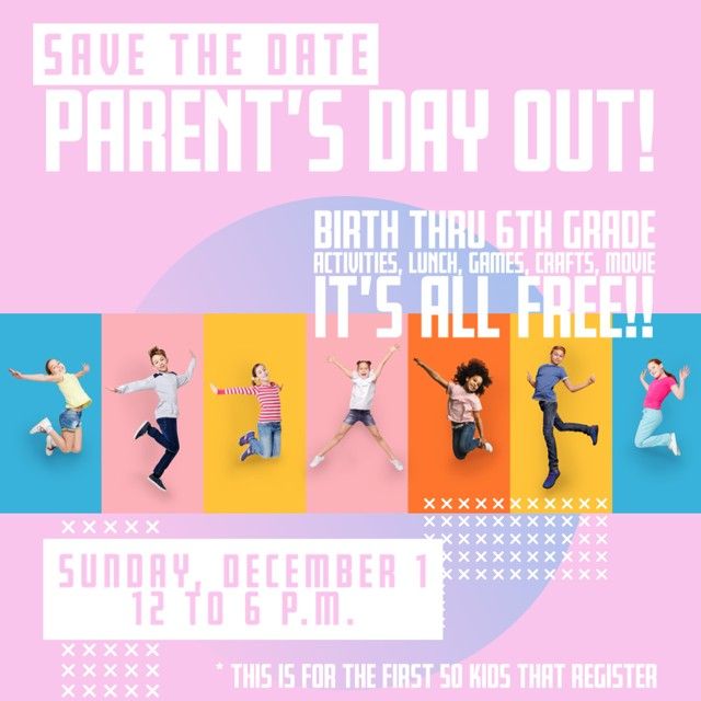 Parent's Day Out - FREE COMMUNITY EVENT FOR KIDS (& their parents)!!