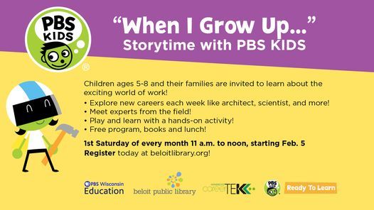 \u201cWhen I Grow Up\u2026\u201d Storytime with PBS KIDS