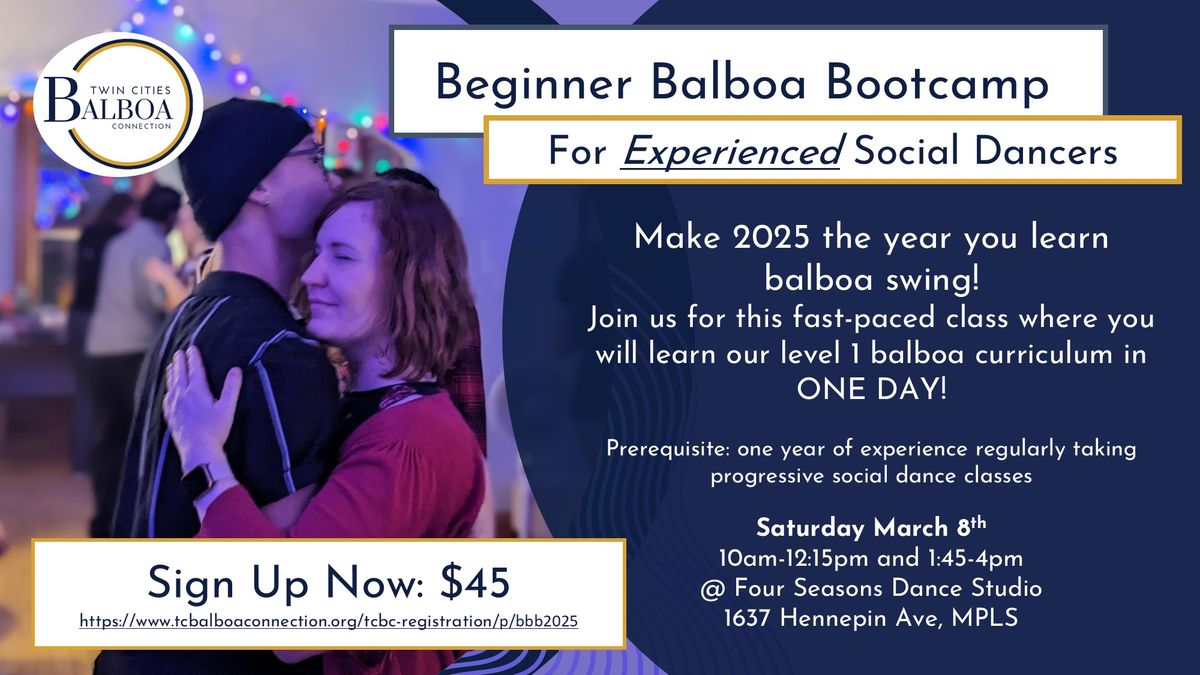 Beginner Balboa Bootcamp - For Experienced Social Dancers