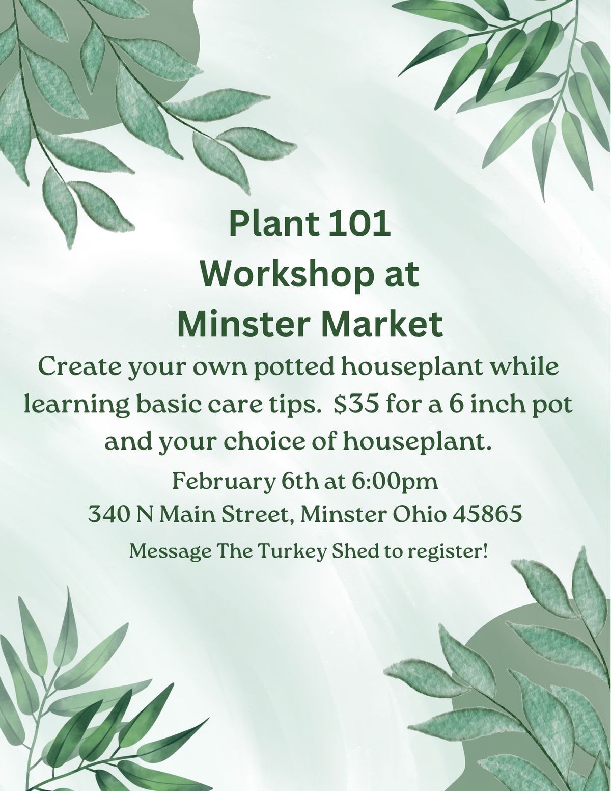 Plant 101 Workshop at Minster Market 