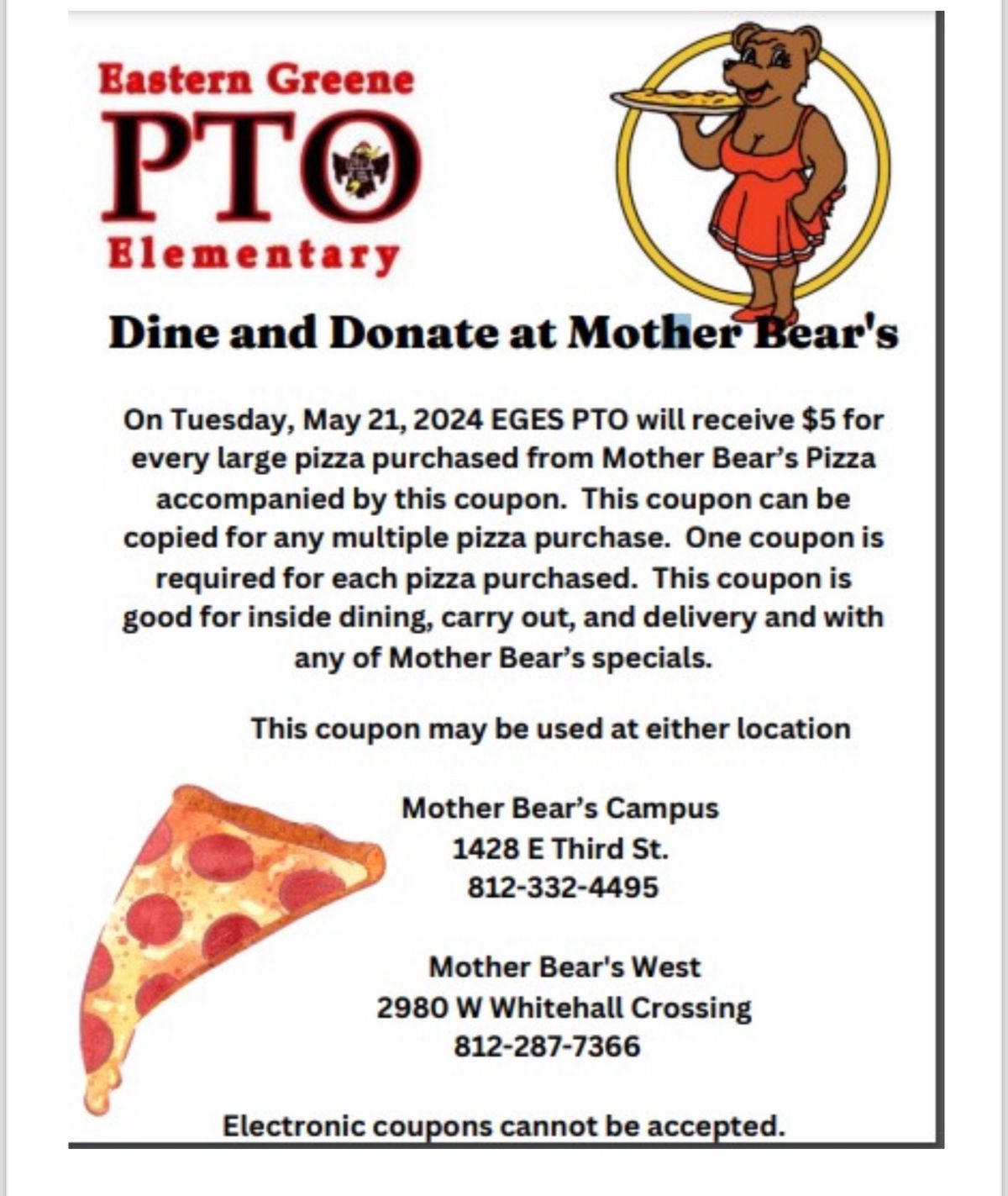 Dine & Donate @ Mother Bear\u2019s!