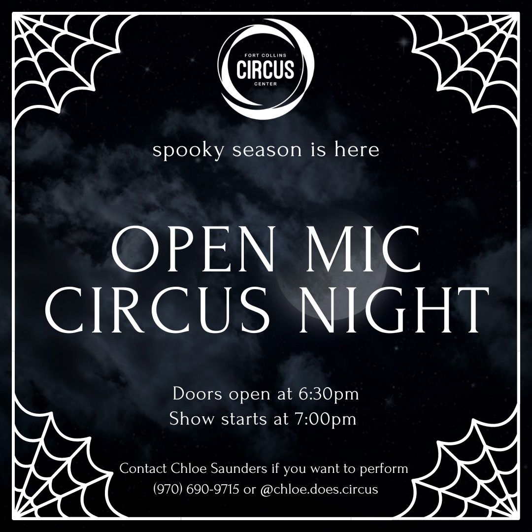 Open Mic Circus Night- Halloween themed! 