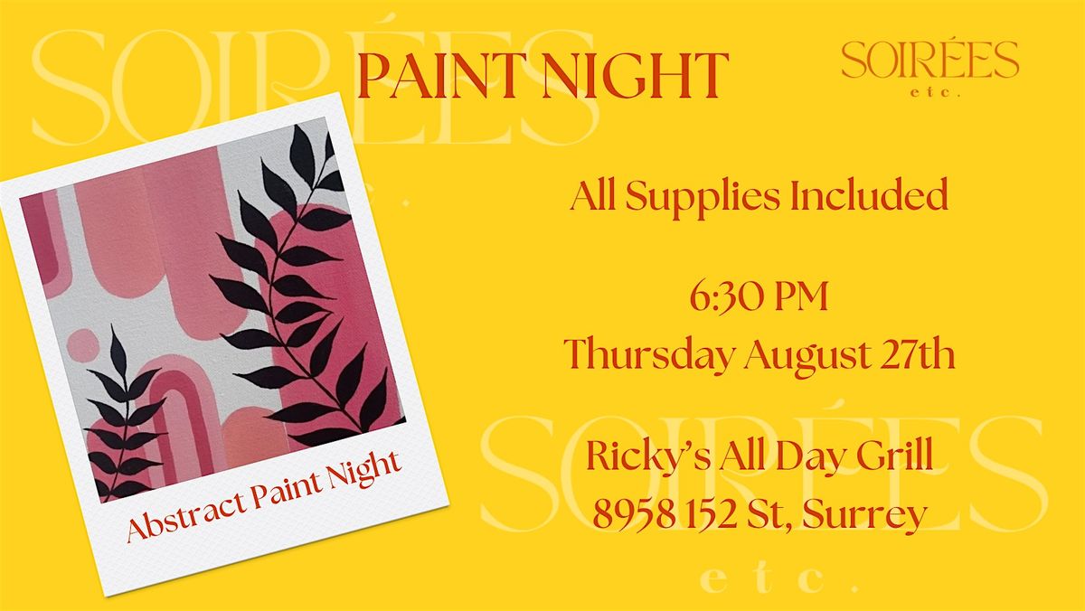 Abstract Paint Night at Ricky\u2019s Evergreen