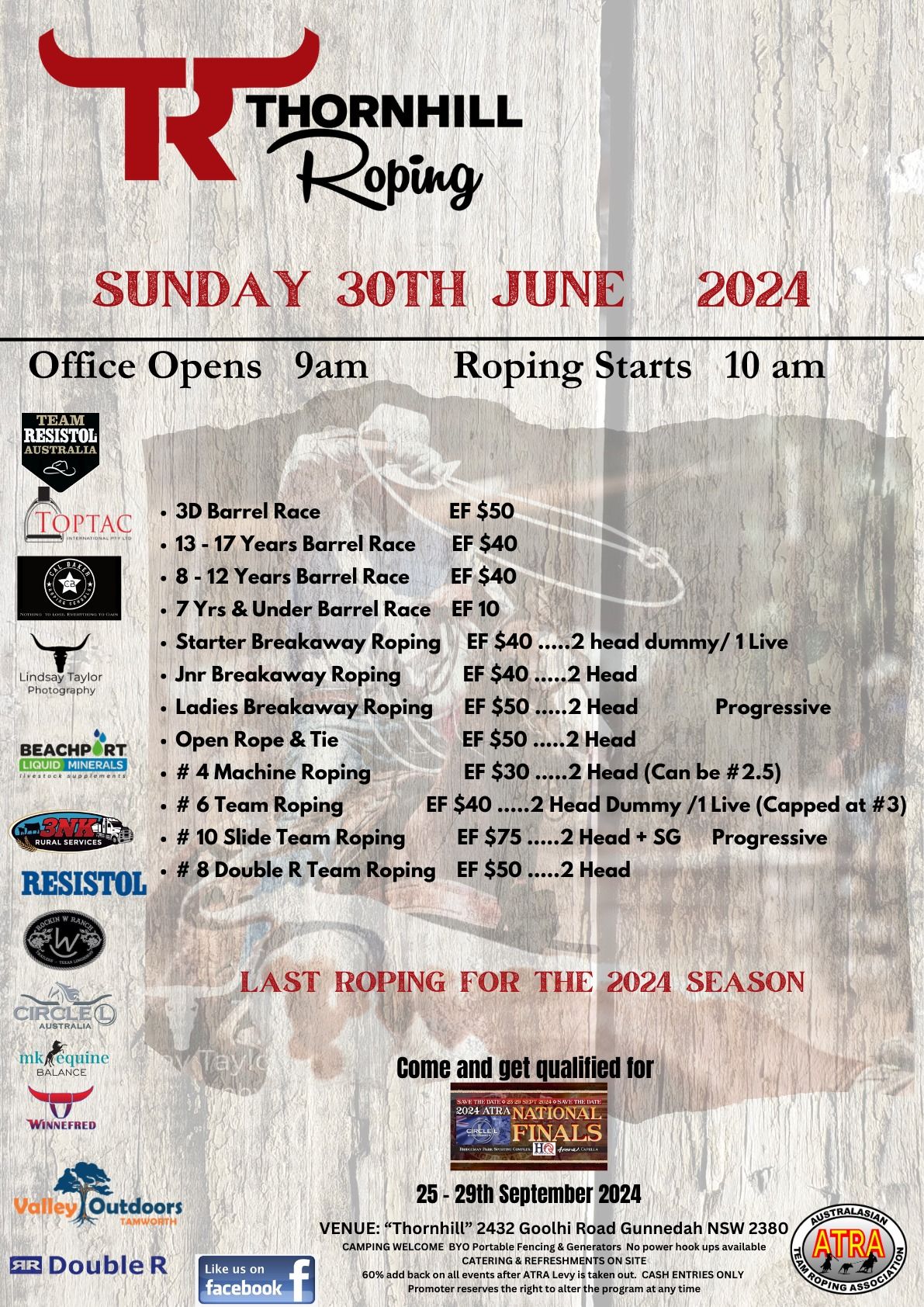 Thornhill Roping 30th June 2024