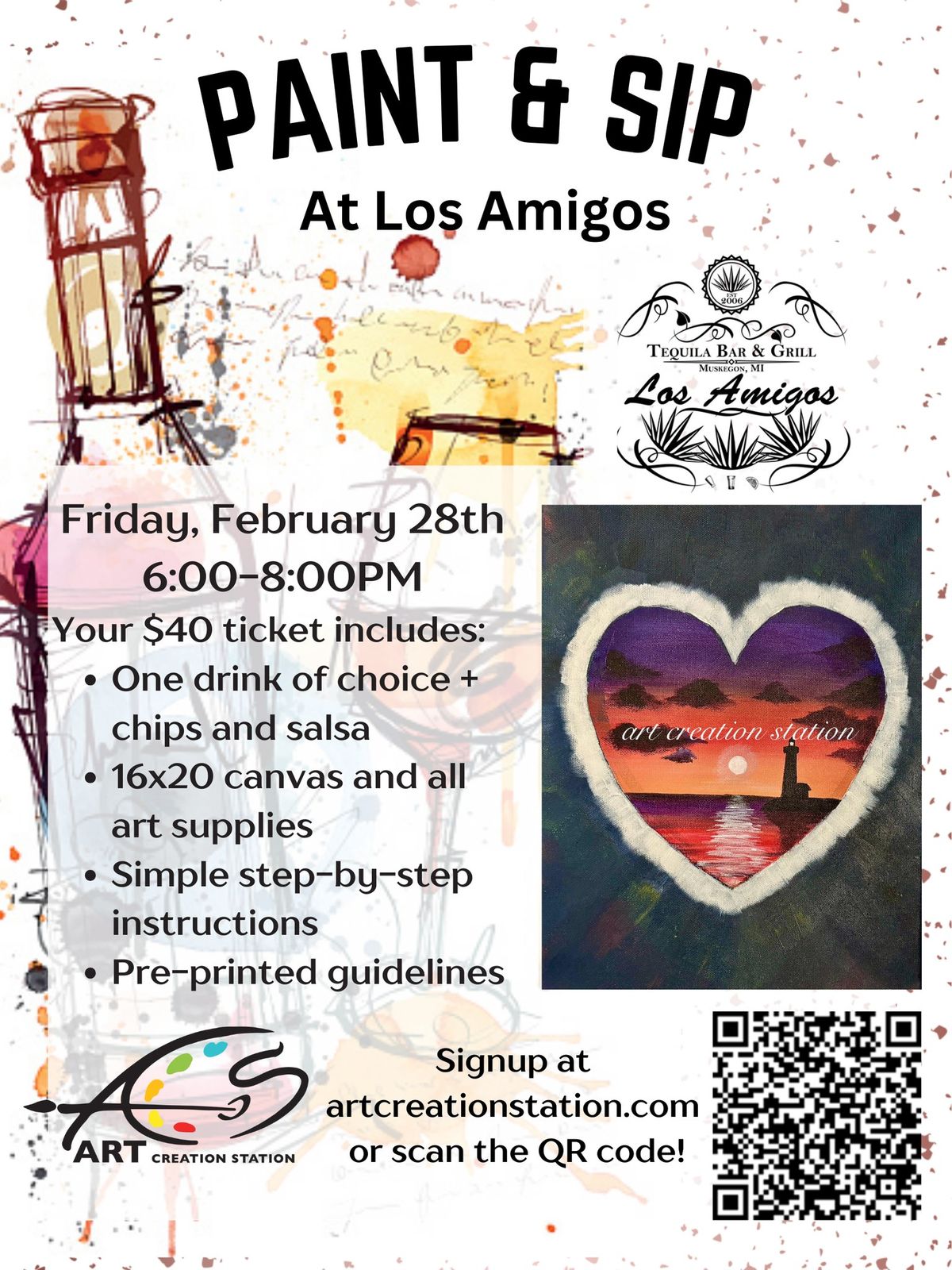 PAINT N SIP AT LOS AMIGOS