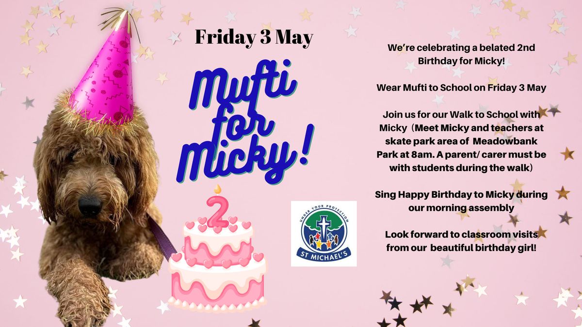 Mufti for Micky! (Micky turns 2!)