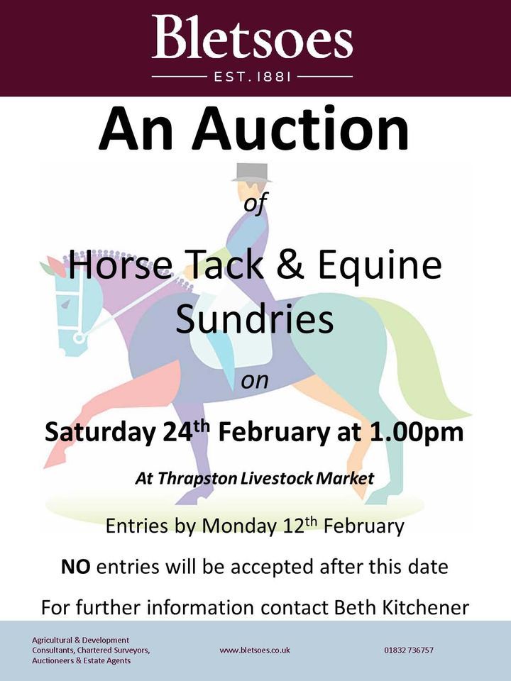 An Auction of Horse Tack & Equine Sundries