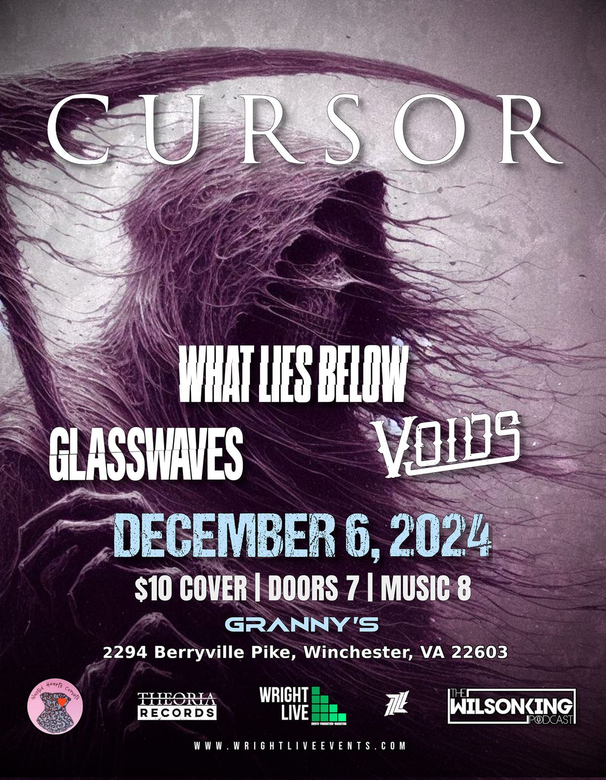 Cursor, What Lies Below, Glasswaves, Voids @Granny's 