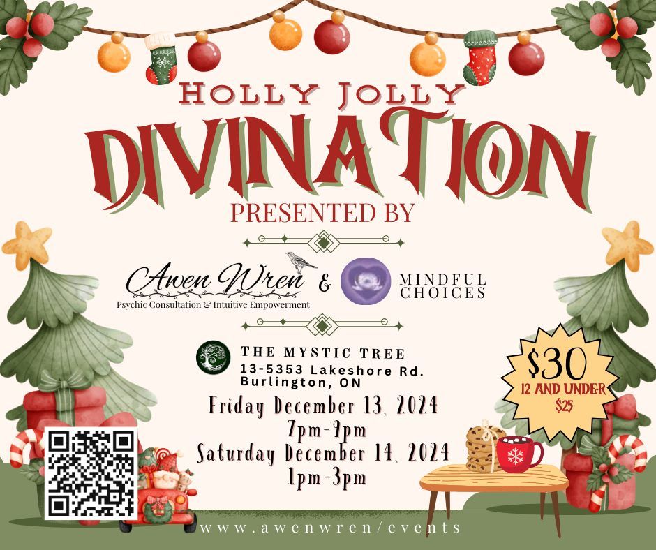 Have a HOLLY JOLLY DIVINATION! with Sarah Bevan & Rev Barbara Kawa