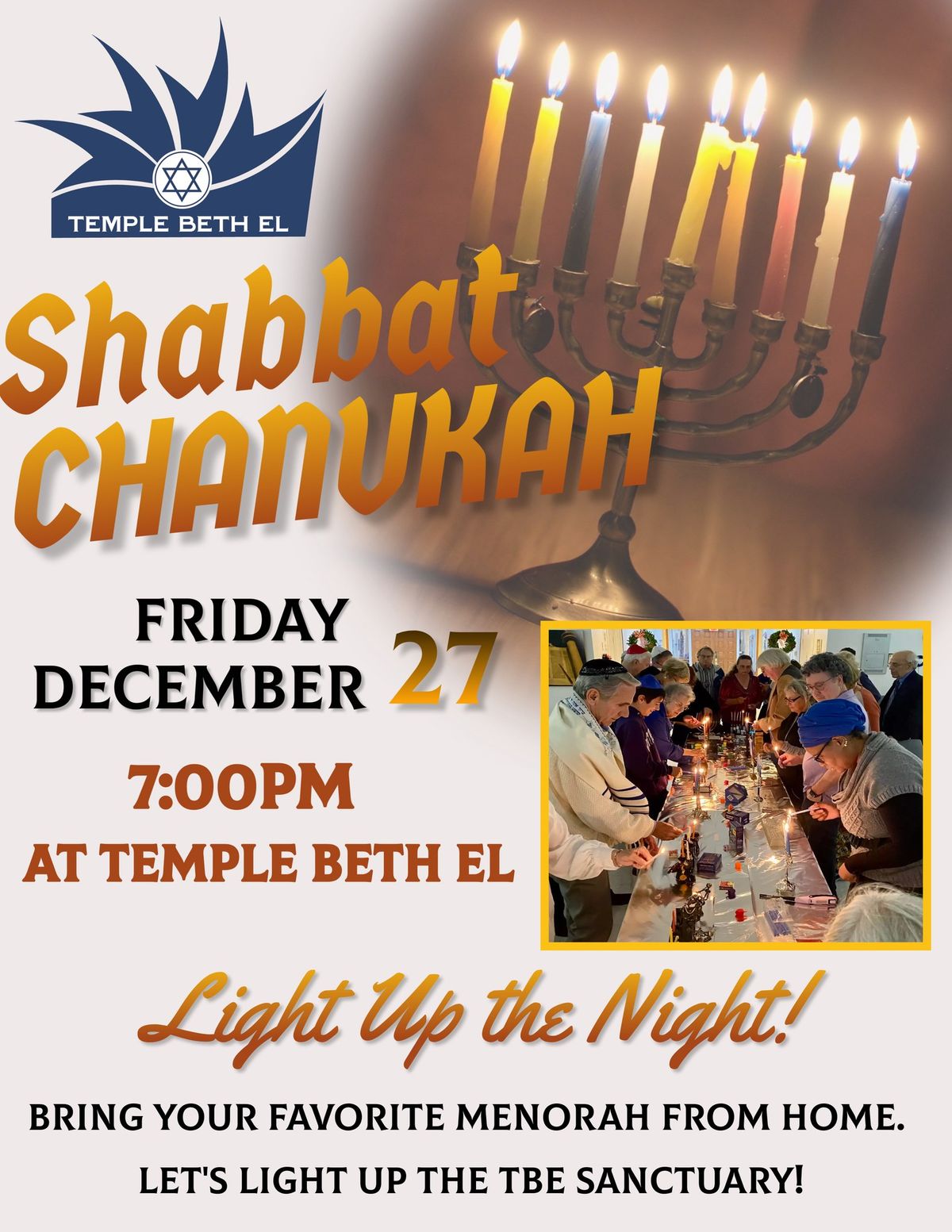 \u201cLight Up the Night" Shabbat Chanukah Service    