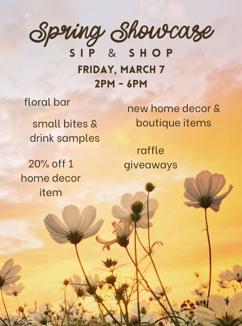 Spring Sip and Shop