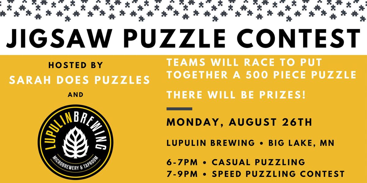 Jigsaw Puzzle Contest at Lupulin Brewing with Sarah Does Puzzles - August 2024