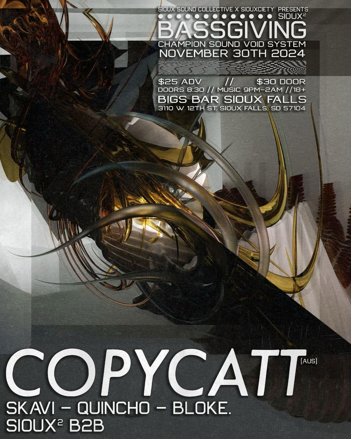 COPYCATT | SKAVI | QUINCHO | BLOKE. | SIOUX B2B at Bigs Bar Live