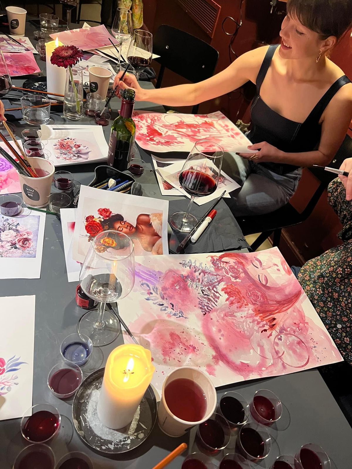Art Wine workshop\ud83c\udf77\ud83c\udfa8 drink and paint with wine + wine tasting!