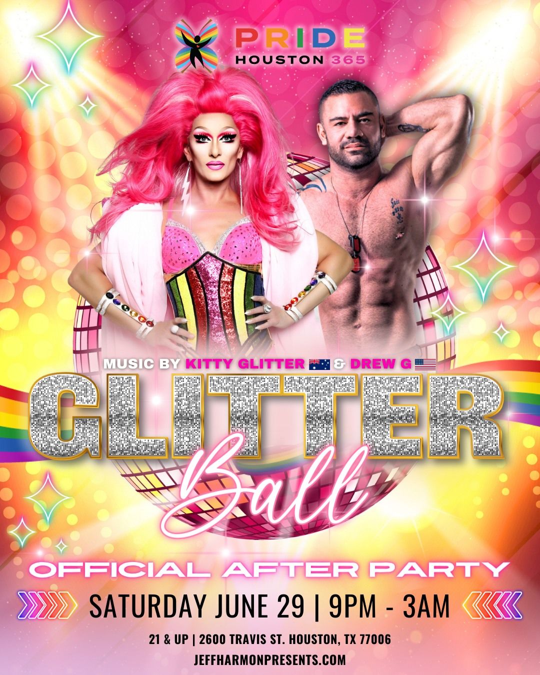 GLITTERBALL - THE OFFICIAL HOUSTON PRIDE AFTERPARTY WITH DJ'S KITTY GLITTER & DREW G