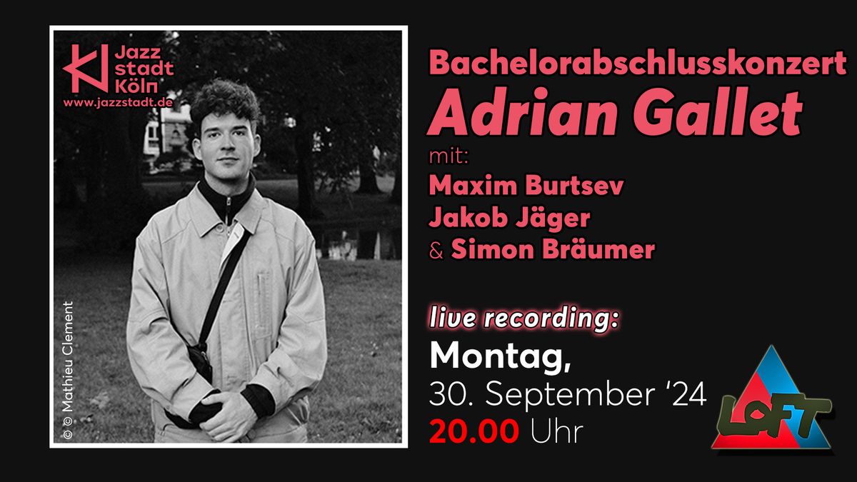 Bachelorabschlusskonzert: Adrian Gallet \u2013 Saxophon | live recording 