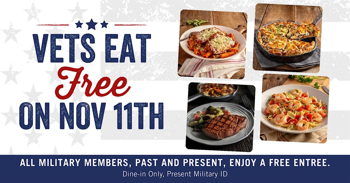 Vets Eat FREE on Veteran's Day at UNOs - FREE Entree for Vets