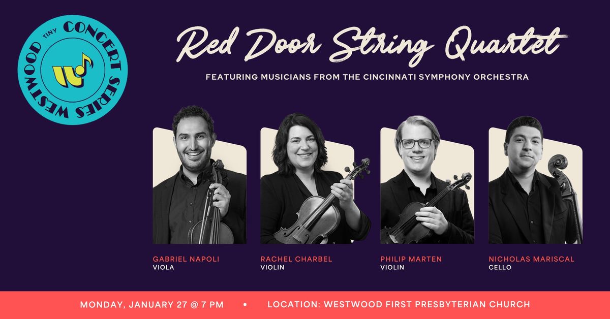 Westwood Tiny Concert Series \u2013 Red Door String Quartet