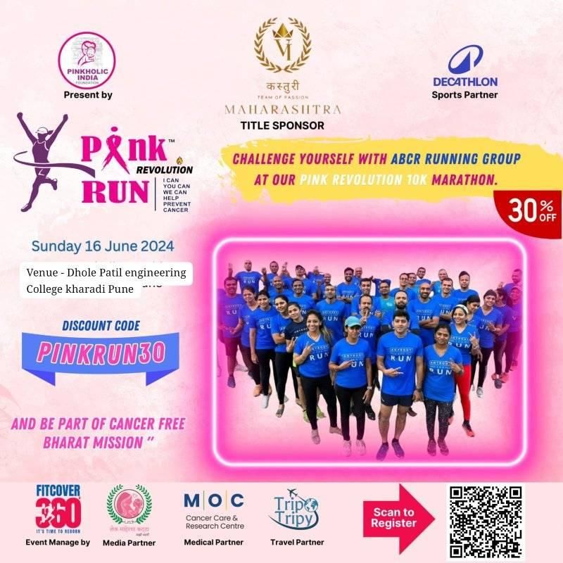 Kasturi team present Pink run revolution cancer free india