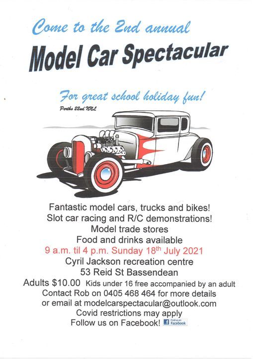 Model Car Spectacular 2021 Cyril Jackson Recreation Centre Orange Grove 18 July 2021