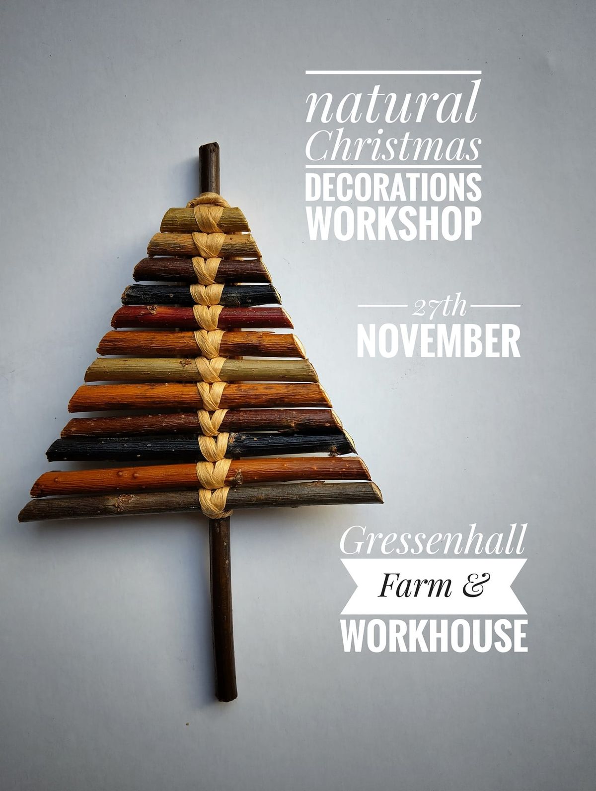 Natural Christmas decorations workshop 