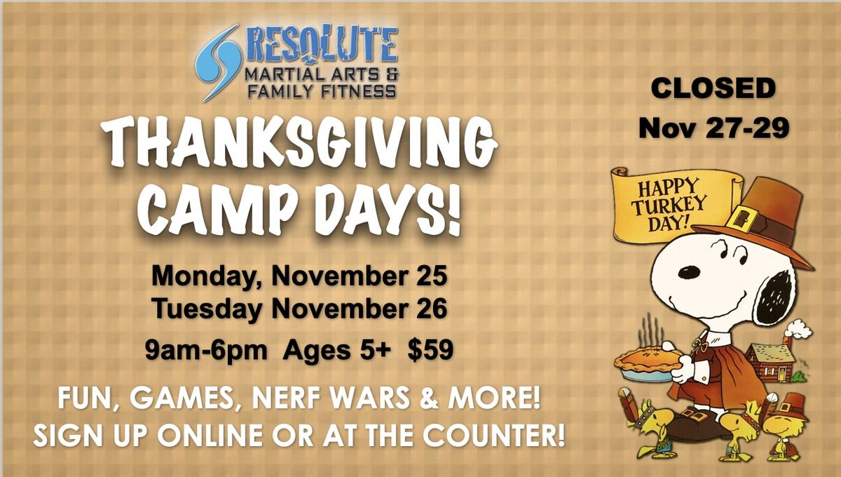 Thanksgiving Days Camp