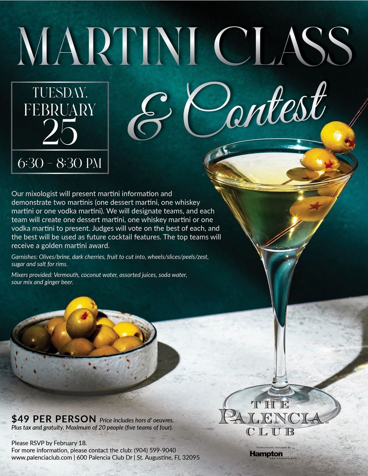 Martini Class & Contest (Member Event)