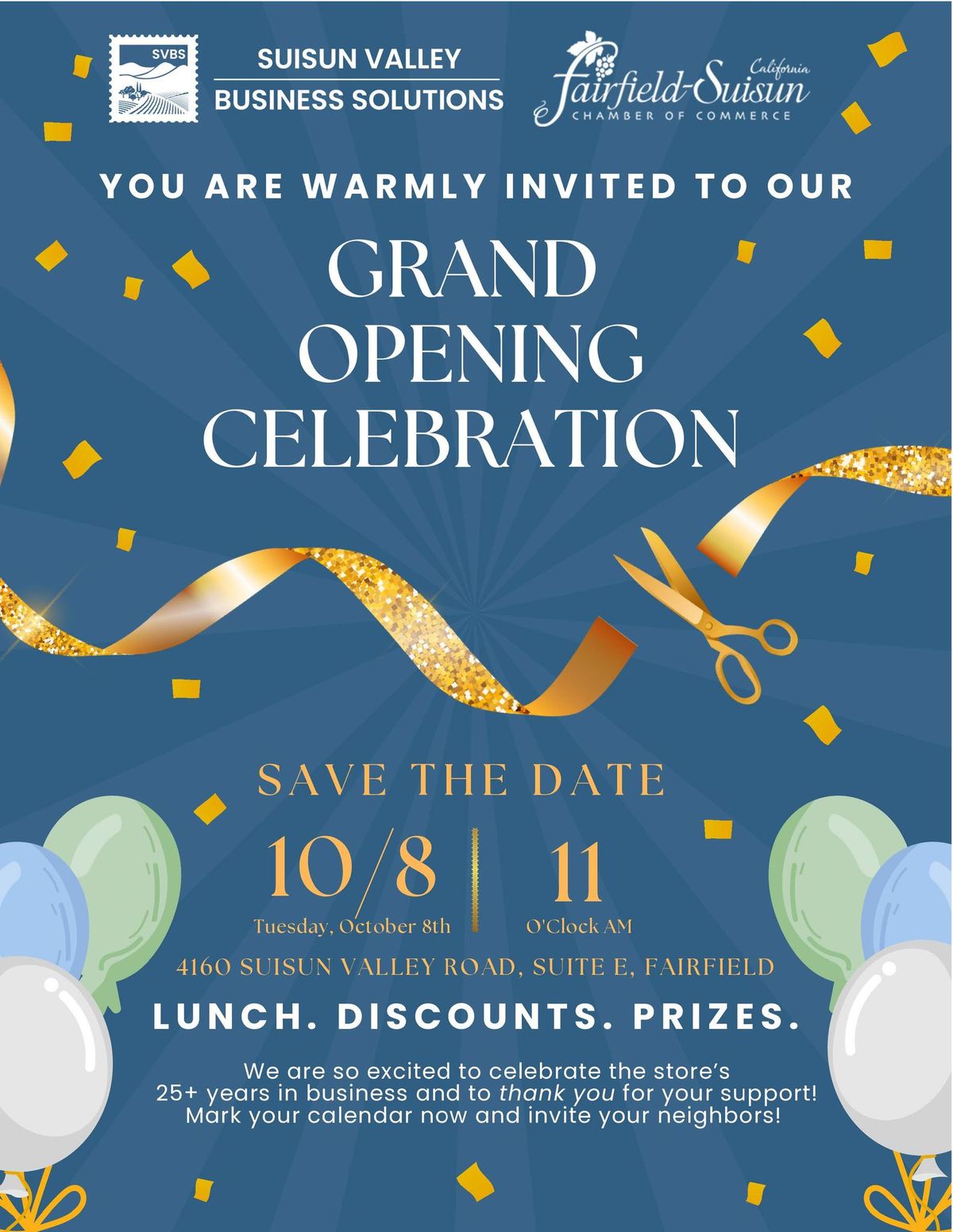 Suisun Valley Business Solutions: Grand Opening & Ribbon Cutting