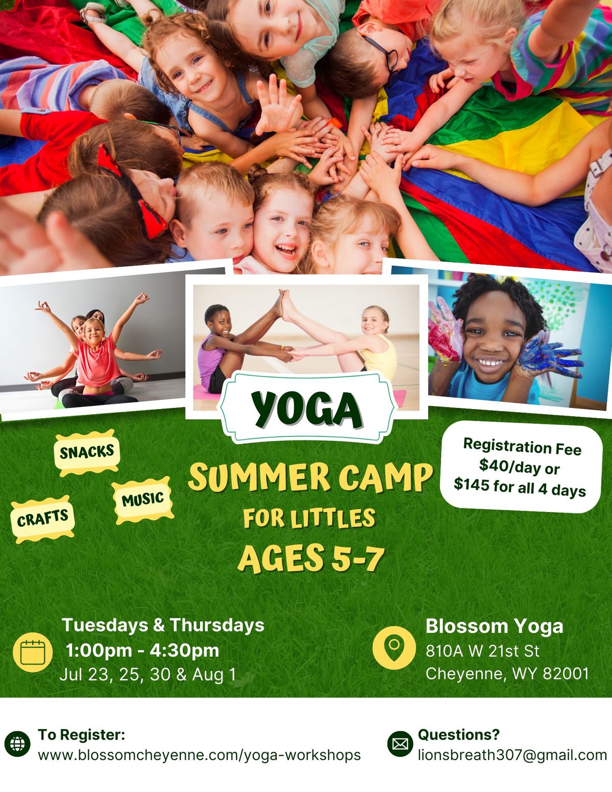 Yoga Summer Camp for Littles (4 Dates)