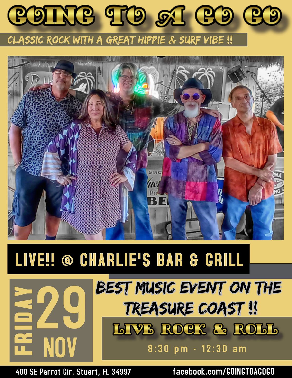 GOING TO A GO GO - LIVE !! @ CHARLIE'S NEIGHBORHOOD BAR & GRILL