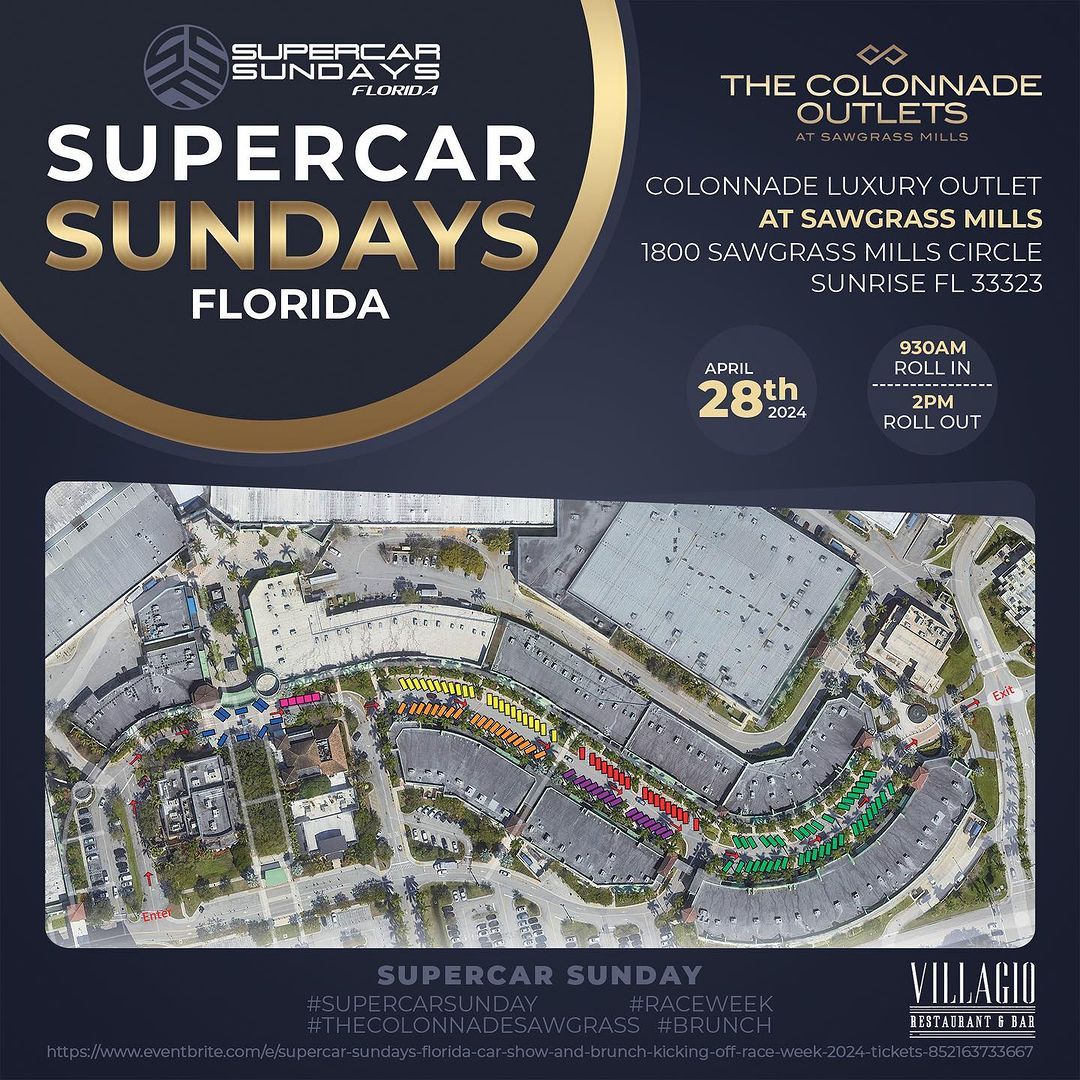 Supercar Sundays Florida Car Show and Brunch Kicking off Race Week 2024